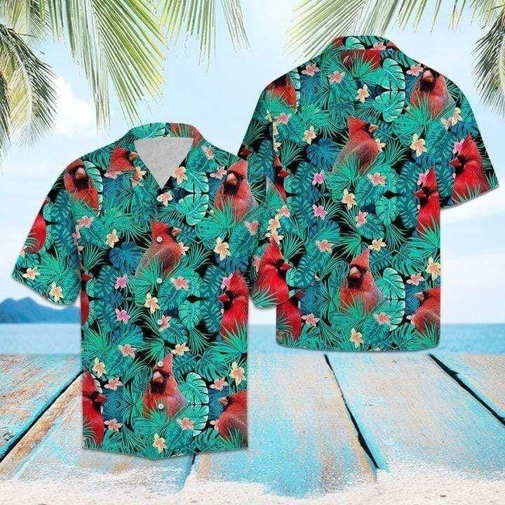 Felacia [Hawaii Shirt] Cardinal Tropical Hawaiian Aloha Shirts-ZX0637